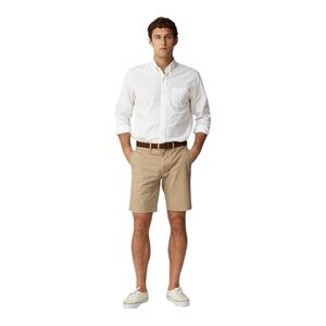 J Crew Khaki 9 Inch Inseam Stretch Chino Shorts Mens Size 32